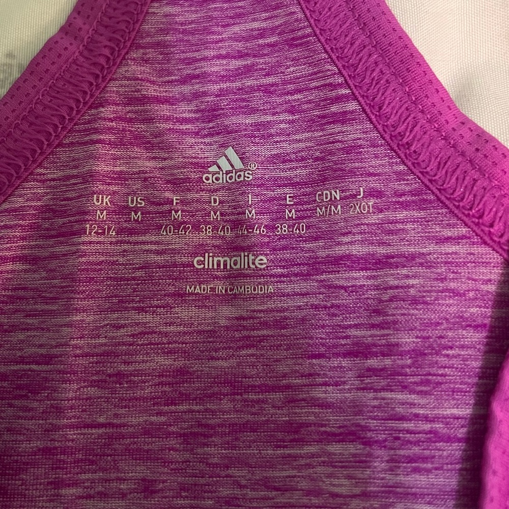 Magenta Racerback Adidas Tank - Picture 2 of 3